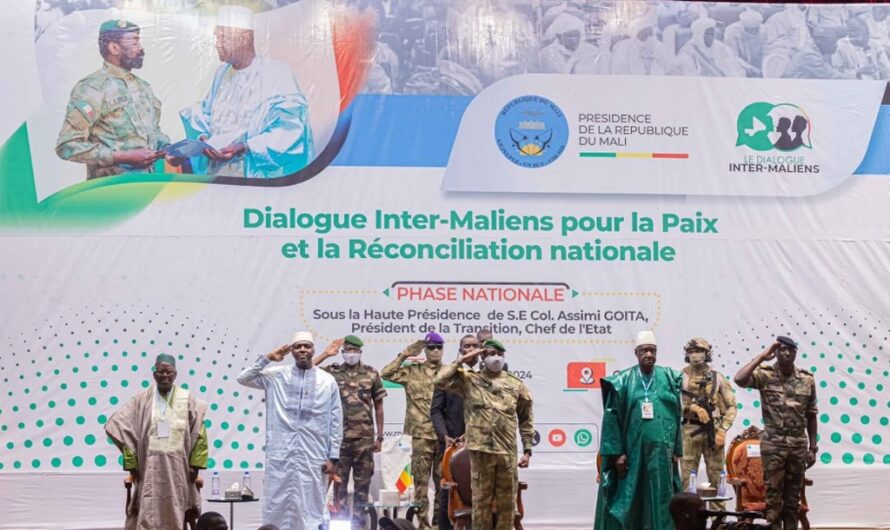 Mali : Phase nationale du dialogue inter malien, l’ultime étape du processus de réconciliation nationale voulue par le président Assimi Goïta