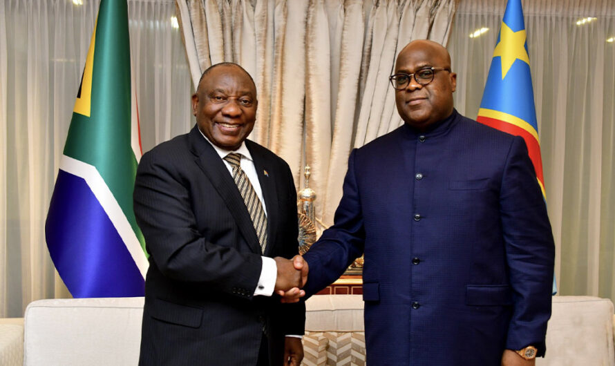 RDC : Le Président Félix Tshisekedi à l’investiture de son homologue Cyril Ramaphosa.