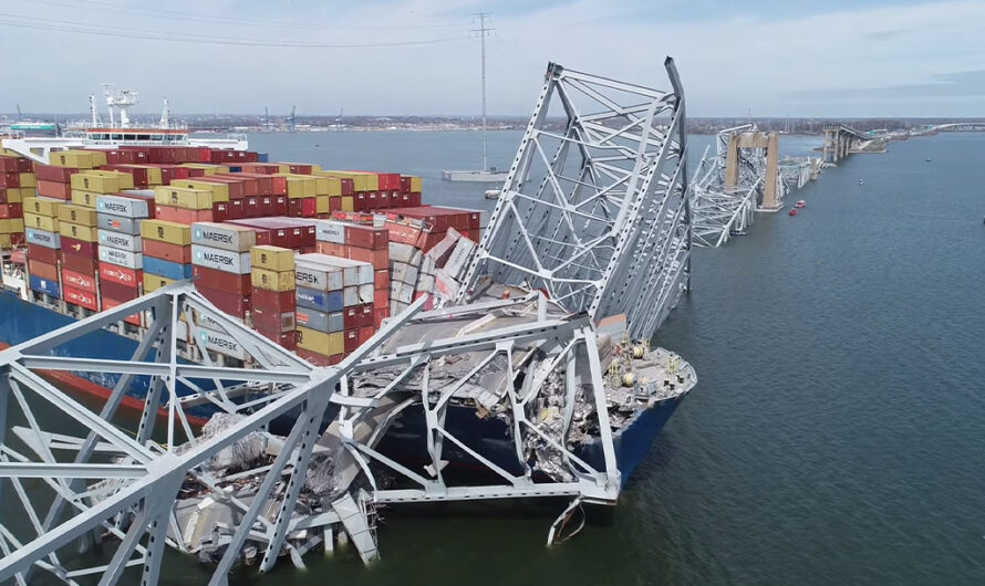 États-Unis : Destruction du Pont de Baltimore, l’État 100 millions de dollars pour réparation à la société singapourienne.